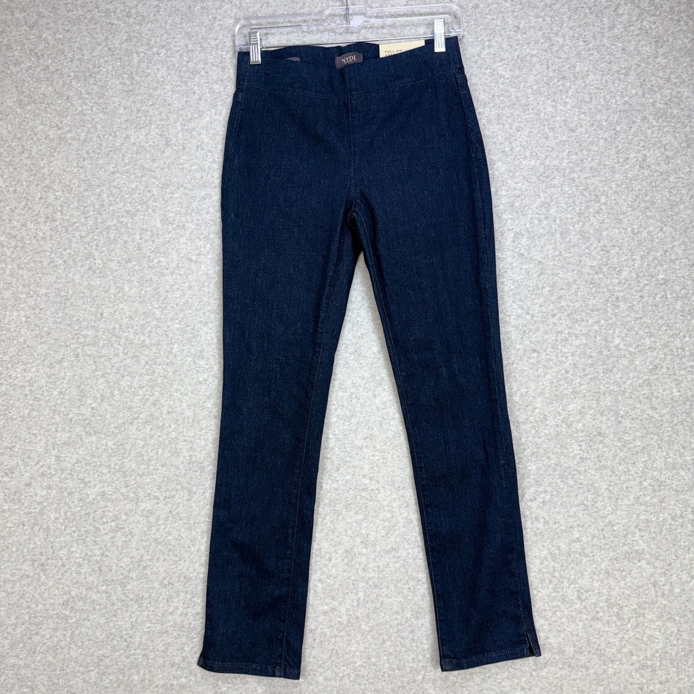 NYDJ Alina Pull On Ankle Jeans Womens Size 0 Blue NWT Dark Wash Slim‎ Fit Denim